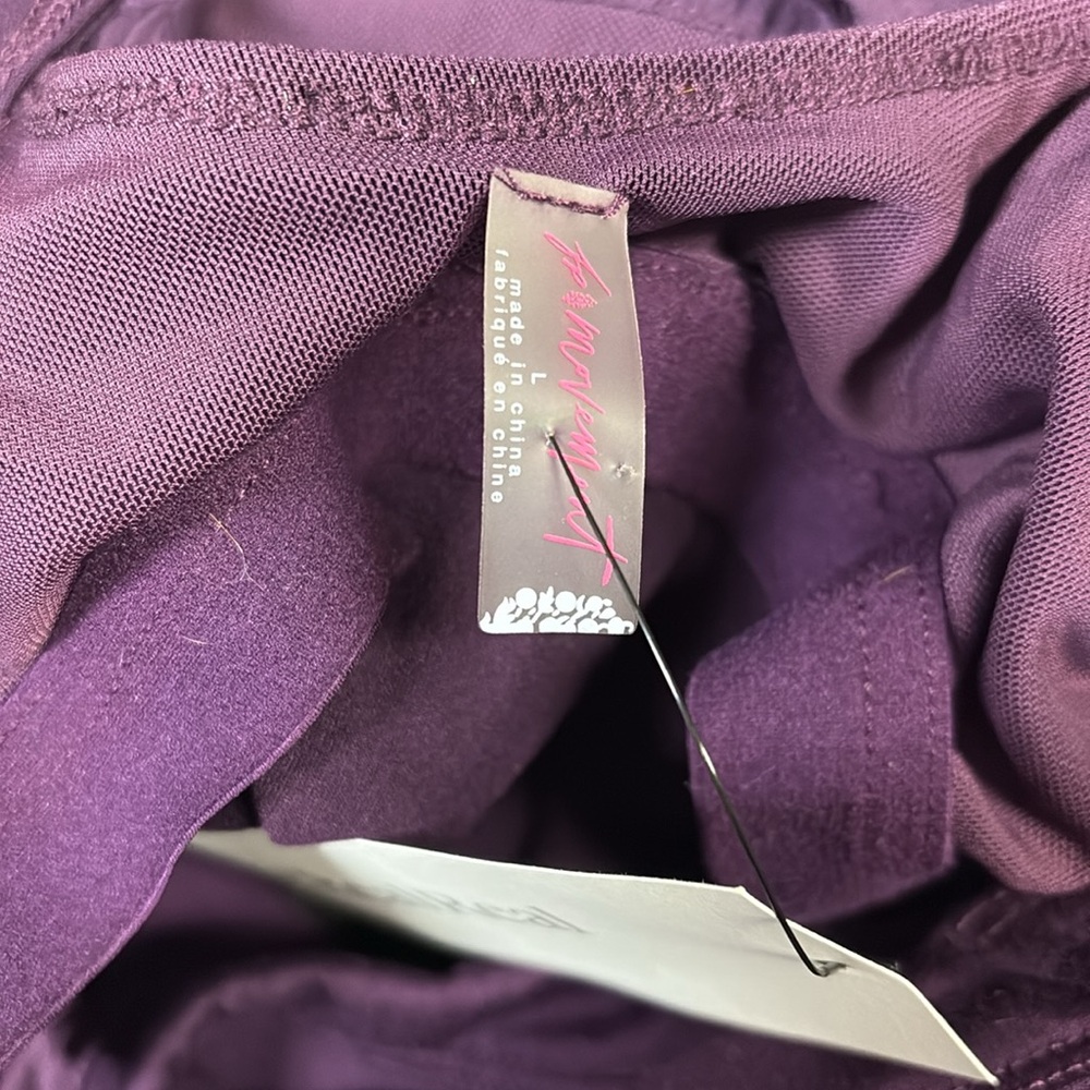 FP Movement by Free People Plum Purple Smocked Waist Romper - Picture 7 of 7